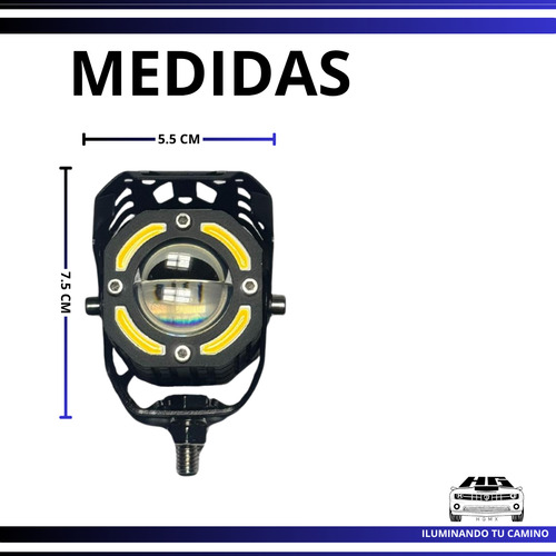 Par Faro Led Premium Exploradora Moto 80w C/ Control Estrobo