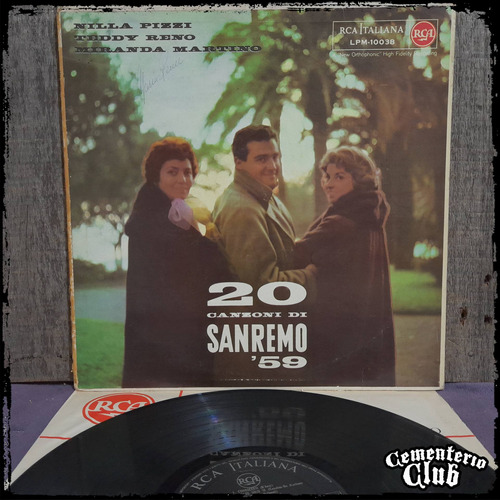 20 Canzoni Di San Remo '59 - Ed Ita 1959 Vinilo Lp
