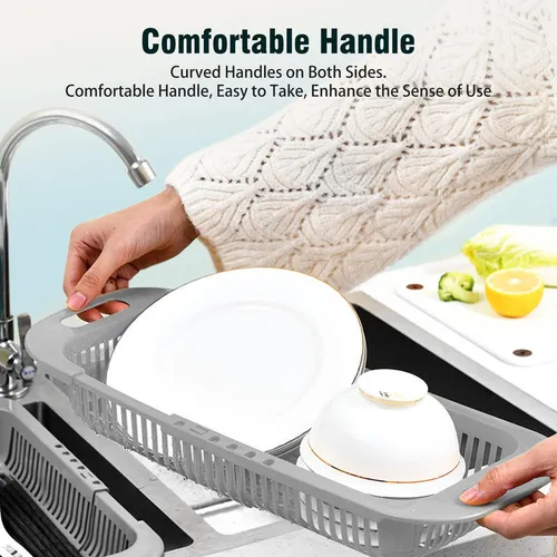 Escurridor Ajustable Cesta De Drenaje Cuadrada Extensible La