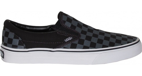 tênis vans classic slip on preto quadriculado