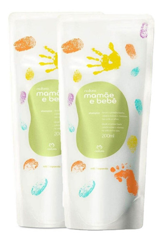 Kit Refil Shampoo Natura Mamãe E Bebê 200ml - 2 Unidades