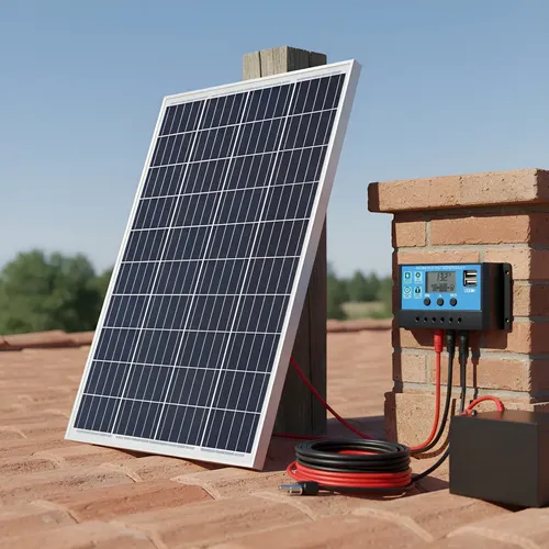 Kit Painel Placa Energia Solar 100w Contro30a Cabo E Mc4