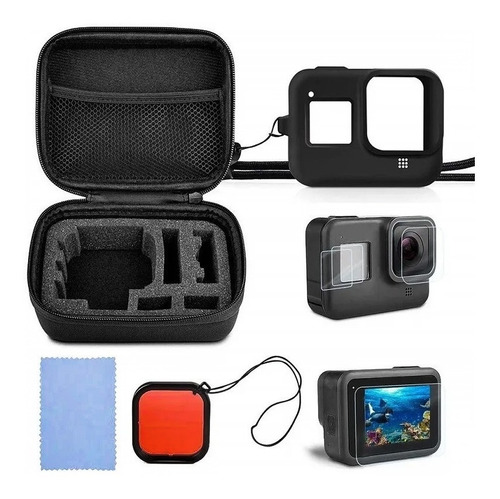 Imagen 1 de 6 de Kit De Carcasa Sumergible Estuche Para Guardar Gopro Hero 8