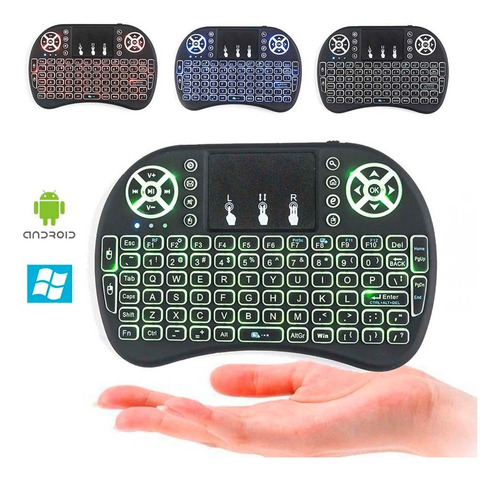 Mini Teclado Con Mouse Inalambrico Pcs, Tv Box, Smart Tv +ob