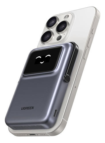 Ugreen Power Bank Inalámbrico 10000mah 20w Pd 7.5w Qi 45327 Color Plateado Plateado