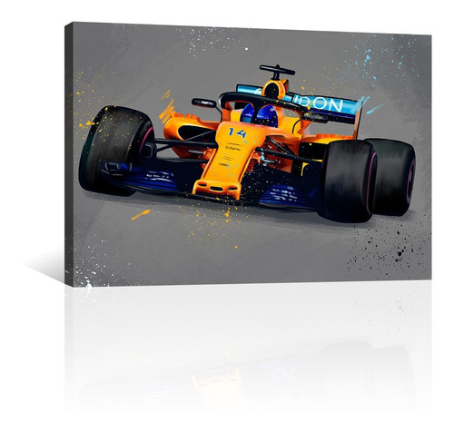 Cuadro Decorativo Ilustraciones Canvas Automovil Formula Uno