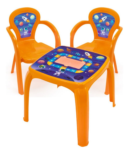 Kit Infantil Mesinha C/ 2 Cadeiras Teia Usual Utilidades