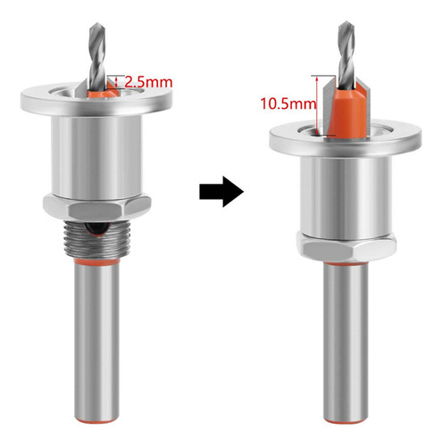 Avellanador De Broca Para Carpintería, Altura 4 Mm