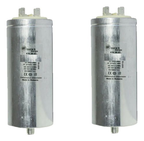 Capacitor Monofasico. 6,66kvar 450v 104,7uf Ducati