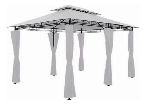 Gazebo Jardín Pérgola Romana Acero Impermeable