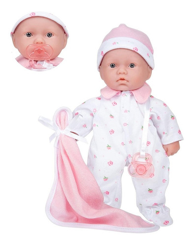 Baby Muñeca De Aspecto Realista Con Traje Rosa - Jc Toys