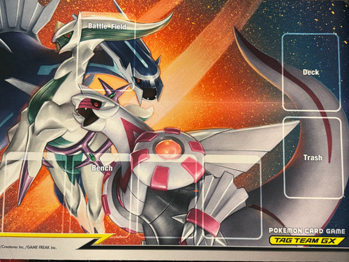 Pokémon - Playmat Dialga Palkia - Tag Team Gx Centro Pokémon Palkia Dialga Inglés (Usado)