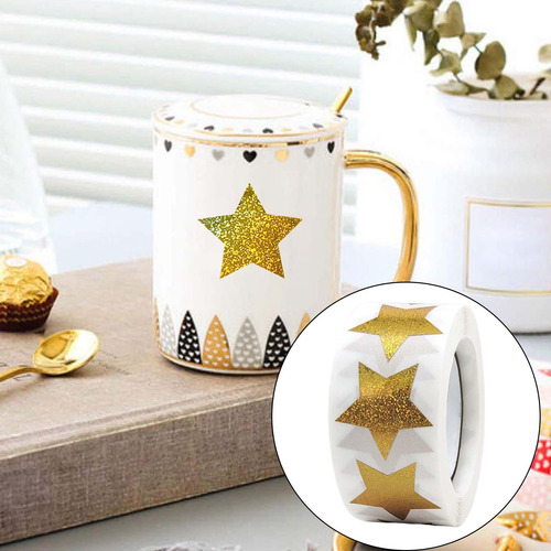 2 X 500x Pegatinas De Estrellas, Sellos De Sobres, Estilo C