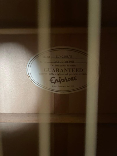 Guitarra Acustica EpiPhone Ej-200/8 (Usado)