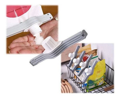 X2 Clip Con Boquilla Para Sellado De Bolsas De Alimentos