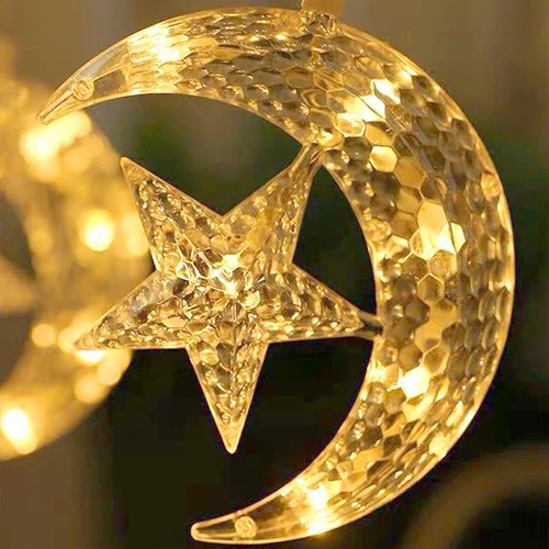 Serie Navideña De Estrellas Y Lunas 8 Modo Luz Navidad Boda