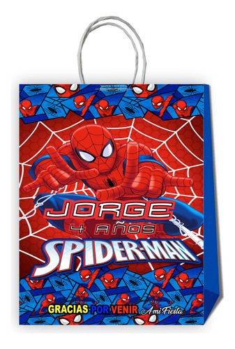 Bolsas Dulces Personalizadas  Spiderman #d6 + Etiqueta 10 U.