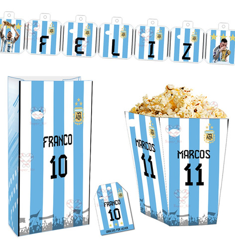 Kit Imprimible Argentina Mundial Futbol Qatar Editable