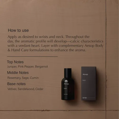 Eau De Parfum Aesop Karst | Perfume De Zimbro, Vetiver E Sândalo