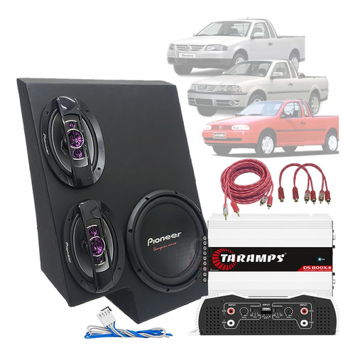 Caixa Trio Goiano Pioneer 12'' 700w Saveiro Pick-up G2 G3 G4