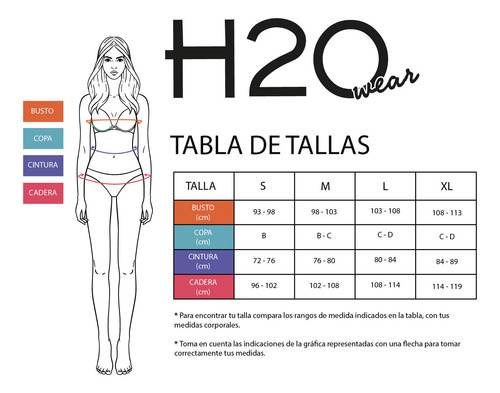 Traje De Baño Tankini Mujer H2o Wear Negro Pizarra