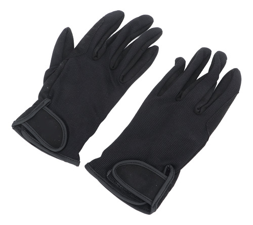 1 Par De Guantes Negros Para Montar A Caballo Con Pantalla T