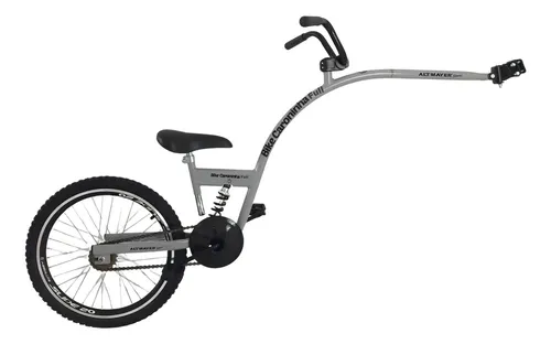 Bicicleta Caroninha Full con amortiguador para remolque Al-335, color gris