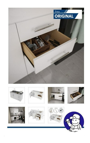 Imagen 4 de 5 de Combo Cocina Bajo Mesada 1.20mts+alacena+mesada Ce