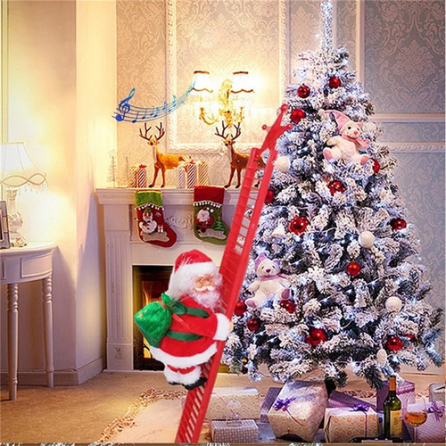 Jaju Boneca De Papai Noel Com Música, Escada De Escalada,