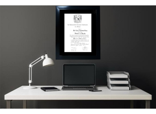 Marco Para Título Profesional C/marialuisa Y Cristal 57x47 Negro Negro