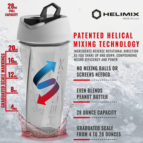 Botella Mezcladora Helimix Vortex, 828 Ml De Capacidad Ad