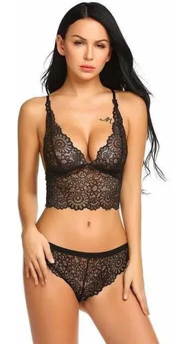 Lenceria Conjunto Sexy Ropa Interior Encaje Dama Cuotas sin inter s