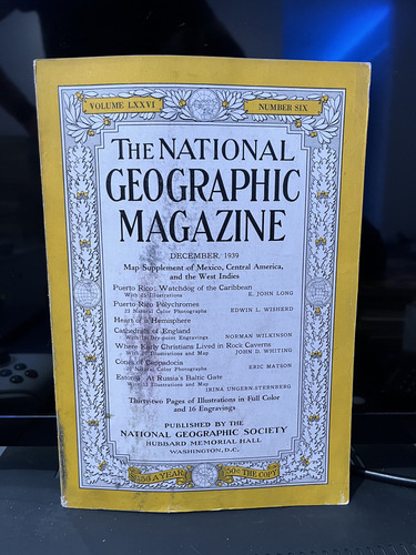National Geographic Magazine / December 1939 (Usado)