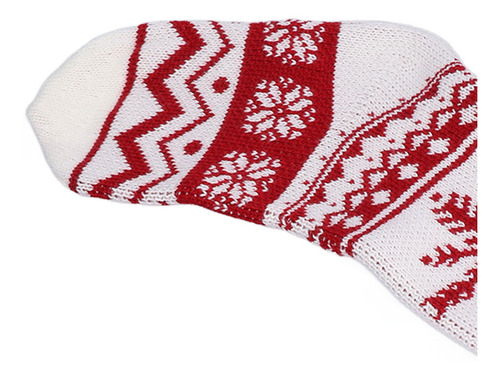 Calcetín Navideño Grande Tejido Para Caramelos, Precioso