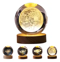 Comprar Lampara De Luna, Bola De Cristal Lampara Galaxia 3d, Lampara De Noche Niñosmodelo De Planetadia De La Madre Cálida Luz De Noche Lampara Luna Como Regalo Para Mamá, Amigos,amantes