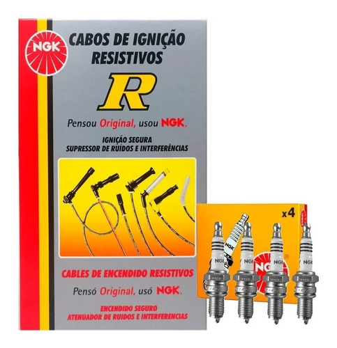 Kit Cabo + Vela Gol Cl Mi Ap 1.6 1.8 1996 97 98 99 Ngk