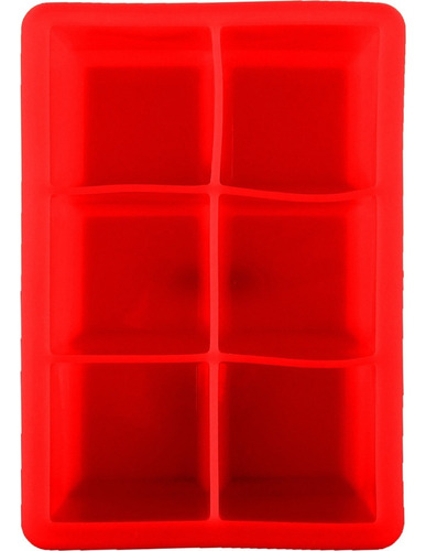 Cubetera Para 6 Cubos De Hielo De 5cm - Cukin Color Rojo