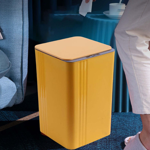 Lata De Lixo Lixeira Automática Lixeira Amarelo 17l