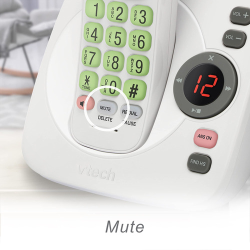 Telefone Sem Fio Vtech Vg104 Dect 6.0 Com Secretária Eletrôn
