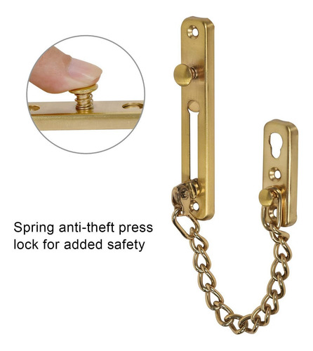 Juego De 2 Candados Cadena De Seguridad Acero Inoxidable