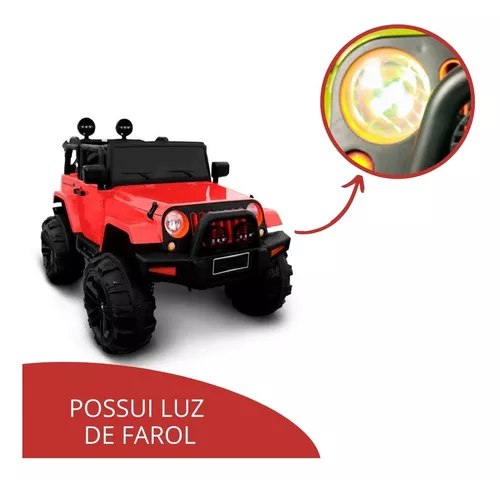 Mini Carro Infantil Elétrico Jipe Jeep Controle Remoto 12V