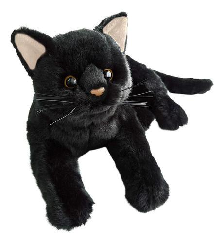 . Figura De Gato Negro Abrazable, Muñeco De Anime De