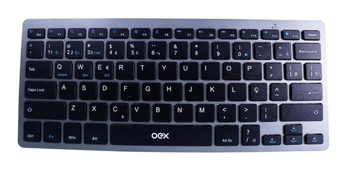 Teclado Sem Fio Wireless Elite Duo Oex Tc508 Abnt2 Chumbo