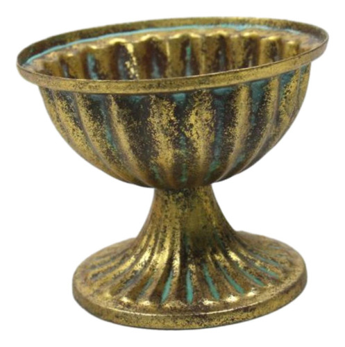 Florero Decorativo, Urna, Maceta, Oro Antiguo Grande