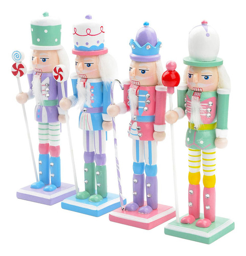 4x Marionetas De Adornos De Cascanueces De Navidad Para S