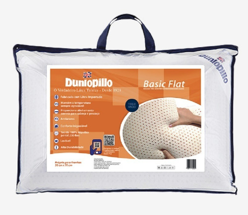 Imagem 2 de 4 de Travesseiro Basic Flat Dunlopillo Copespuma Theva
