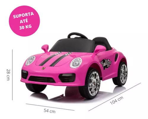 Carro Carrinho Elétrico Menino Menina Luxo Rosa Bateria