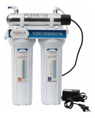 Sistema De Filtración De Agua Purikor Uv 110v Filtro 0.5 Gpm