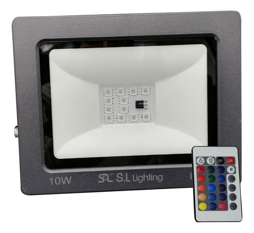 10 Reflector Led Rgb 10w Multicolor Ip65 C/control