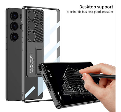 Funda Para Samsung Galaxy S25, Ultrafina, Galvanizada, Transparente, Plegable, Protección A Prueba De Golpes, Funda Rígida A